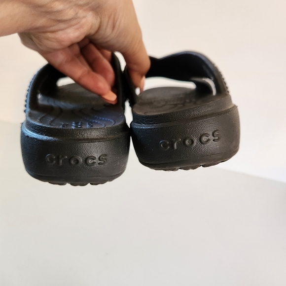 Crocs Sloane Embellished Slide Sandals Shoes Black Womens Size 6 Slides - Picture 4 of 7